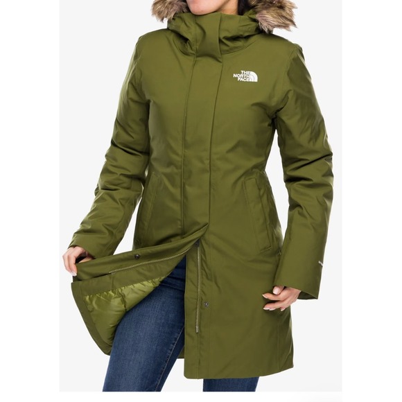 The North Face Arctic Down Parka Women's Size Small Forest Olive 60807 NEW - Picture 8 of 10